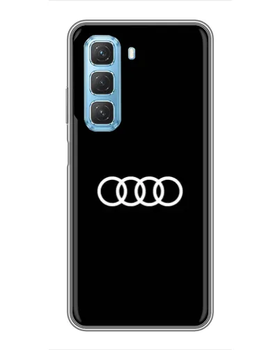 Чохол для Infinix Hot 50 5G з картинкою «Audi White Logo» Чохол для Infinix Hot 50 5G з картинкою «Audi White Logo»