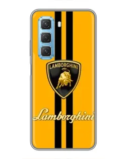 Чохол для Infinix Hot 50 5G з картинкою «Lamborghini Stripe жовтий»