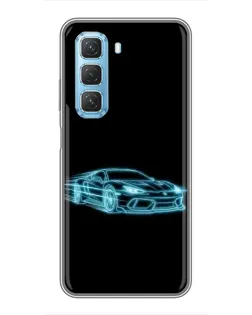 Чехол для Infinix Hot 50 5G с картинкой «Неоновый контур Lamborghini» Чехол для Infinix Hot 50 5G с картинкой «Неоновый контур Lamborghini»