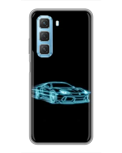 Чехол для Infinix Hot 50 5G с картинкой «Неоновый контур Lamborghini» Чехол для Infinix Hot 50 5G с картинкой «Неоновый контур Lamborghini»
