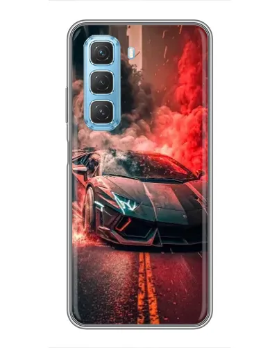 Чехол для Infinix Hot 50 5G с картинкой «Lamborghini красный дым» Чехол для Infinix Hot 50 5G с картинкой «Lamborghini красный дым»
