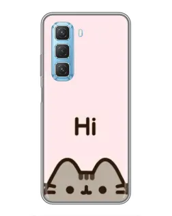 Чохол для Infinix Hot 50 5G з картинкою «Пушин каже Hi» Чохол для Infinix Hot 50 5G з картинкою «Пушин каже Hi»