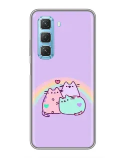 Чохол для Infinix Hot 50 5G з картинкою «Веселкові Пушини»
