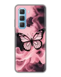 Чохол для Infinix Hot 50 5G з картинкою «Метелик у диму»