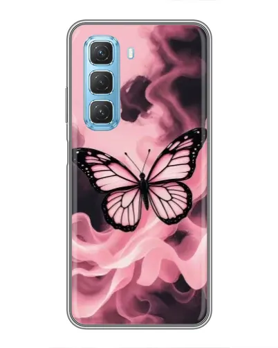 Чохол для Infinix Hot 50 5G з картинкою «Метелик у диму» Чохол для Infinix Hot 50 5G з картинкою «Метелик у диму»