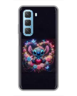 Чохол для Infinix Hot 50 5G з картинкою «Stitch у квітах» Чохол для Infinix Hot 50 5G з картинкою «Stitch у квітах»