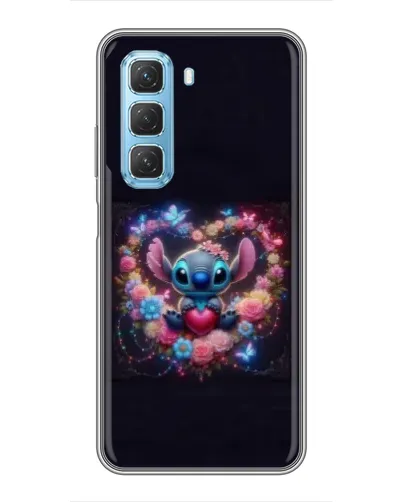 Чехол для Infinix Hot 50 5G с картинкой «Stitch в цветах» Чехол для Infinix Hot 50 5G с картинкой «Stitch в цветах»
