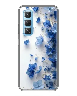 Чохол для Infinix Hot 50 5G з картинкою «Блакитний квітковий каскад»