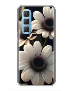 Чохол для Infinix Hot 50 5G з картинкою «Білі маргаритки макро»