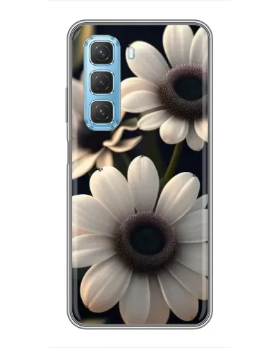 Чехол для Infinix Hot 50 5G с картинкой «Белые маргаритки макро»