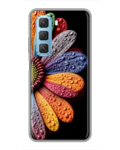 Чехол для Infinix Hot 50 5G с картинкой «Радужный цветок»