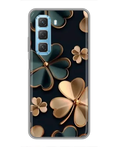 Чехол для Infinix Hot 50 5G с картинкой «Клевер в золоте»