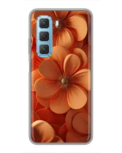 Чохол для Infinix Hot 50 5G з картинкою «Помаранчева макро квітка»