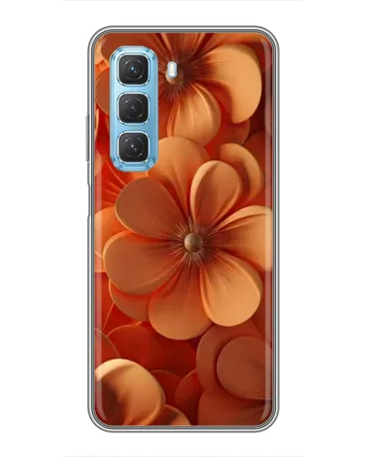 Чехол для Infinix Hot 50 5G с картинкой «Оранжевый макро цветок»