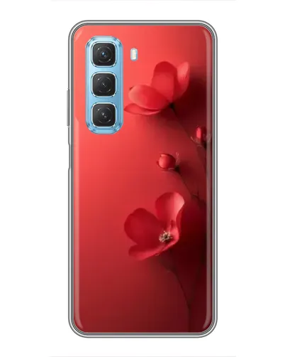 Чехол для Infinix Hot 50 5G с картинкой «Маковые соцветия»