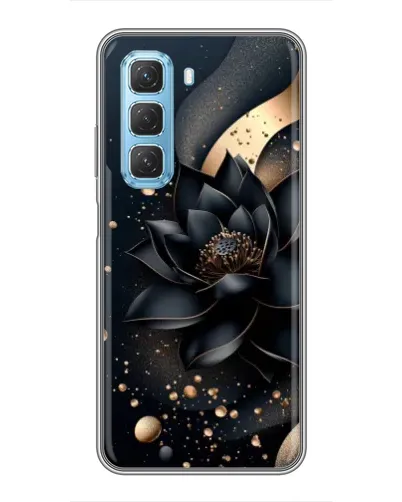 Чехол для Infinix Hot 50 5G с картинкой «Черный лотос»