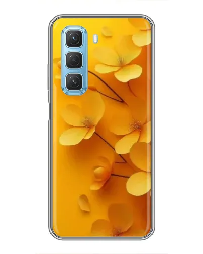 Чехол для Infinix Hot 50 5G с картинкой «Золотые лепестки»