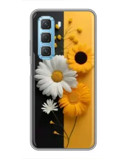 Чохол для Infinix Hot 50 5G з картинкою «Соняшник та ромашка»