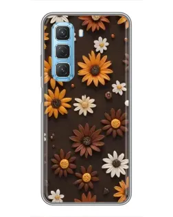 Чохол для Infinix Hot 50 5G з картинкою «Візерунок з маленьких соняшників»