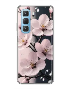 Чохол для Infinix Hot 50 5G з картинкою «Ніжня сакура та краплі»