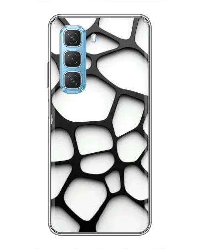 Чехол для Infinix Hot 50 5G с картинкой «Белая объемная сетка»