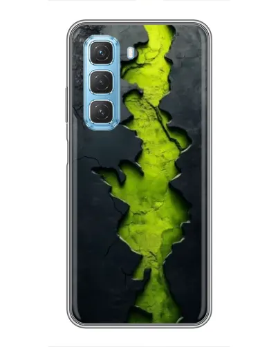 Чехол для Infinix Hot 50 5G с картинкой «Салатовый разлом скалы»