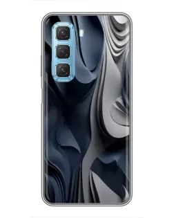 Чохол для Infinix Hot 50 5G з картинкою «Об'ємні сині складки»