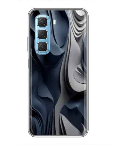 Чехол для Infinix Hot 50 5G с картинкой «Объемные синие складки»