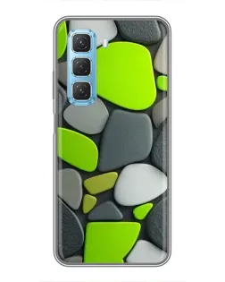 Чехол для Infinix Hot 50 5G с картинкой «Яркая неоновая галька»