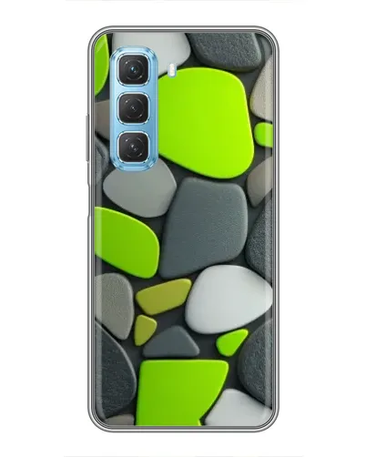 Чехол для Infinix Hot 50 5G с картинкой «Яркая неоновая галька»