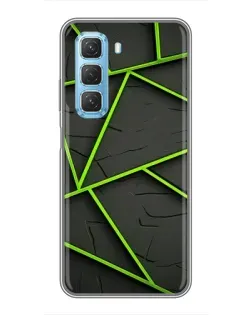 Чехол для Infinix Hot 50 5G с картинкой «Зеленые геометрические линии»