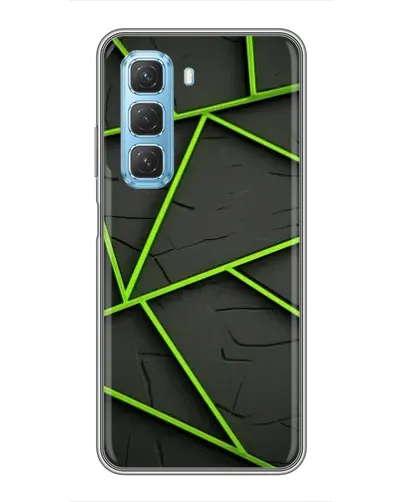Чехол для Infinix Hot 50 5G с картинкой «Зеленые геометрические линии»