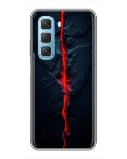 Чехол для Infinix Hot 50 5G с картинкой «Kрасная лавовая трещина»