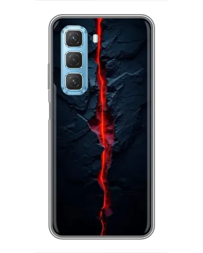 Чехол для Infinix Hot 50 5G с картинкой «Kрасная лавовая трещина»