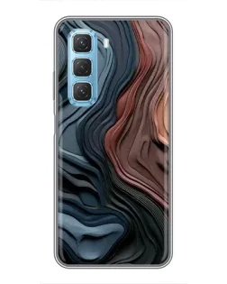Чехол для Infinix Hot 50 5G с картинкой «Цветные волны каньона»