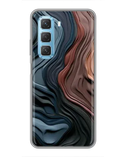 Чехол для Infinix Hot 50 5G с картинкой «Цветные волны каньона»