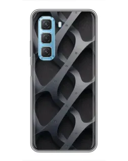 Чехол для Infinix Hot 50 5G с картинкой «Объемное серое плетение»