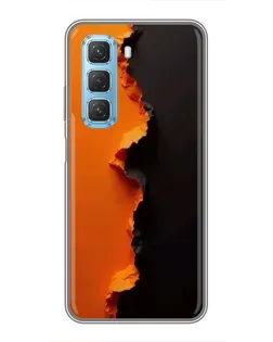Чехол для Infinix Hot 50 5G с картинкой «Оранжевый разлом»