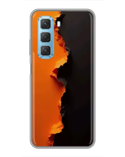 Чехол для Infinix Hot 50 5G с картинкой «Оранжевый разлом»