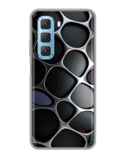 Чехол для Infinix Hot 50 5G с картинкой «Объемная темная решетка»