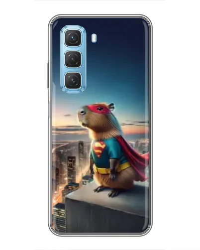 Чехол для Infinix Hot 50 5G с картинкой «Капи-мен супергерой»