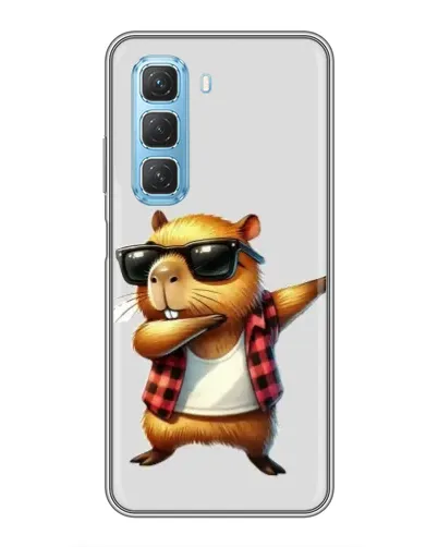 Чехол для Infinix Hot 50 5G с картинкой «Капибара рэпер даб»