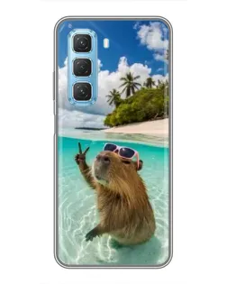 Чохол для Infinix Hot 50 5G з картинкою «Капібара на морі» Чохол для Infinix Hot 50 5G з картинкою «Капібара на морі»