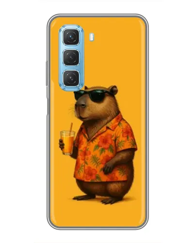 Чехол для Infinix Hot 50 5G с картинкой «Капибара на отдыхе»