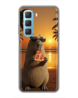 Чохол для Infinix Hot 50 5G з картинкою «Капібара з піцою» Чохол для Infinix Hot 50 5G з картинкою «Капібара з піцою»