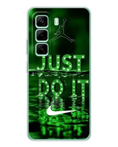 Чехол для Infinix Hot 50 Pro Plus с картинкой «Зеленый неоновый Nike»
