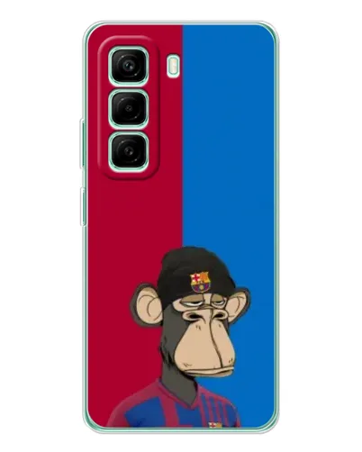Чехол для Infinix Hot 50 Pro Plus с картинкой «Bored Ape — фанат Барсы» Чехол для Infinix Hot 50 Pro Plus с картинкой «Bored Ape — фанат Барсы»