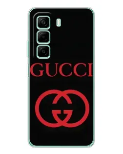 Чехол для Infinix Hot 50 Pro Plus с картинкой «Gucci — красный логотип»