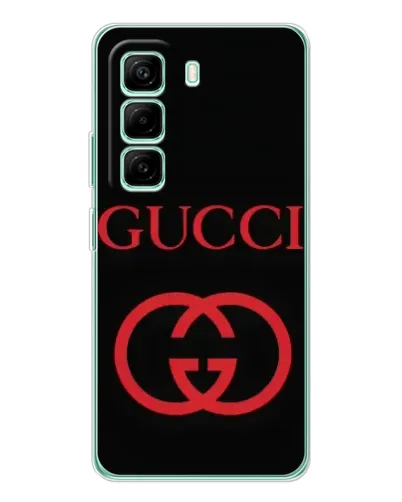 Чехол для Infinix Hot 50 Pro Plus с картинкой «Gucci — красный логотип»