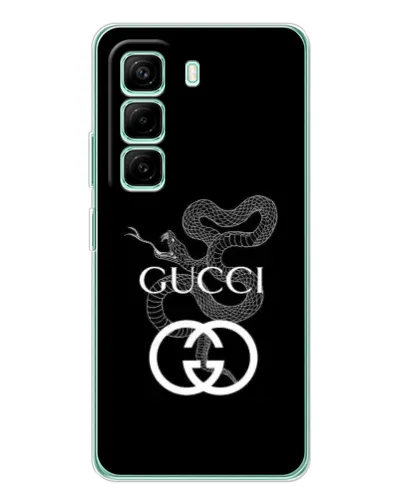 Чехол для Infinix Hot 50 Pro Plus с картинкой «Gucci — серебряная змея»